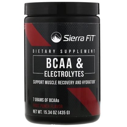 Sierra Fit, BCAA＆電解質、7G BCAA、フルーツポンチ、435 g（15.34 oz）