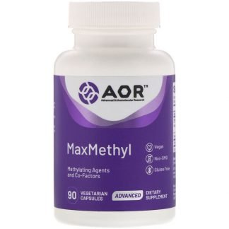 Advanced Orthomolecular Research AOR, マックスメチル、植物性カプセル90粒