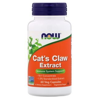 Now Foods, 猫の爪抽出液、ベジタブルカプセル 60 錠