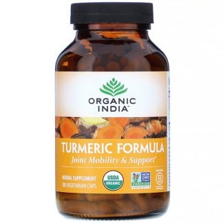 Organic India, ウコンフォーミュラ、ジョイントモビリティアンドサポート、植物性カプセル180粒