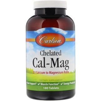 Carlson Labs, キレート カルシウム-マグネシウム、180 錠
