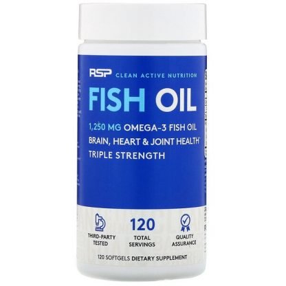 RSP Nutrition, フィッシュオイル、ソフトジェル120粒