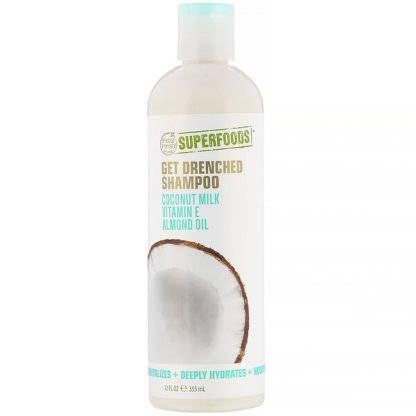 Petal Fresh, Pure, SuperFoods, Get Drenched Shampoo, Coconut Milk, Vitamin E & Almond Oil, 12 fl oz (355 ml)