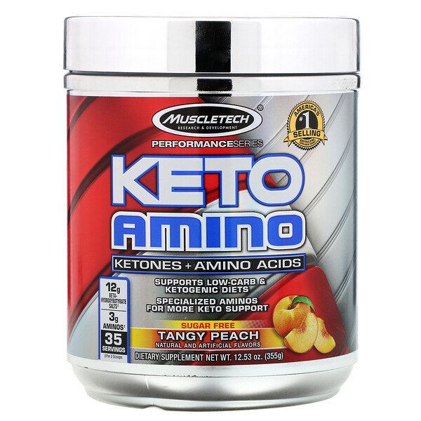 Muscletech, Keto Amino, Tangy Peach, 12.53 oz (355 g)