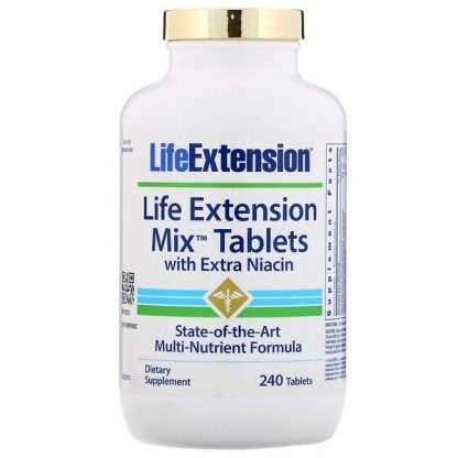 Life Extension, ナイアシン配合ミックス錠剤、240錠