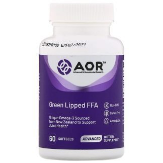Advanced Orthomolecular Research AOR, グリーンリップFFA、60ソフトジェル