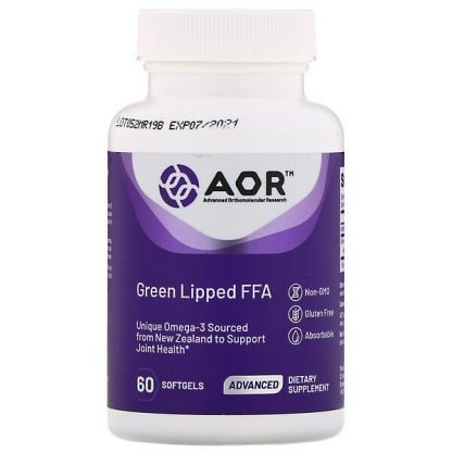 Advanced Orthomolecular Research AOR, グリーンリップFFA、60ソフトジェル