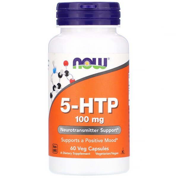 Now Foods, 5-HTP(ヒドロキシトリプトファン), 100 mg, 60 Vキャップス