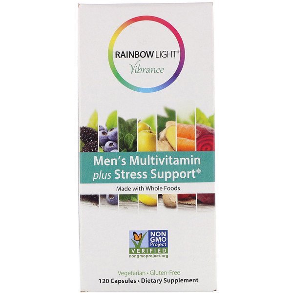Rainbow Light, バイブランス、メンズマルチビタミンプラスストレスサポート、カプセル120粒