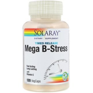 Solaray, メガB-ストレス、徐放性、120ベジカプセル