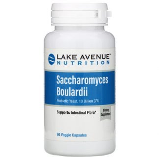 Lake Avenue Nutrition, サッカロミセスブラウディ、プロバイオティクス酵母、100億CFU、植物性カプセル60粒