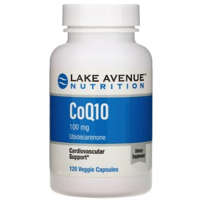 Lake Avenue Nutrition, CoQ10配合、USPグレード、100mg、植物性カプセル120粒
