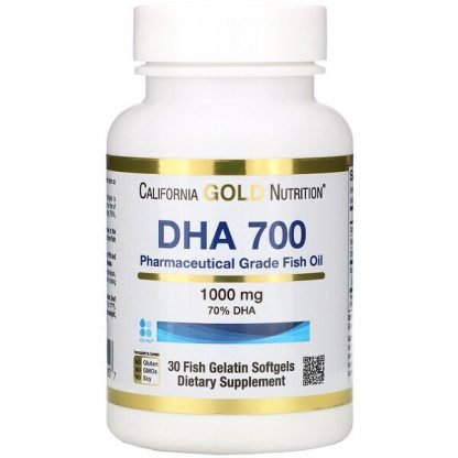 California Gold Nutrition, DHA 700フィッシュオイル、医薬品グレード、1,000mg、魚ゼラチンソフトジェル30粒