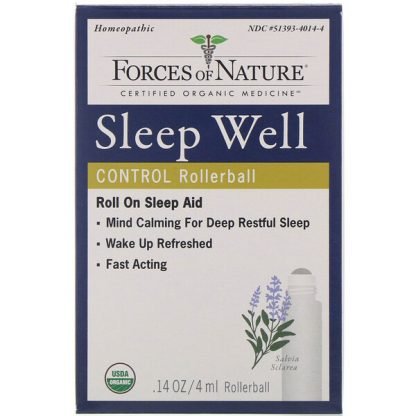 Forces of Nature, 快眠コントロール、ローラーボール、4 ml（0.14 oz）