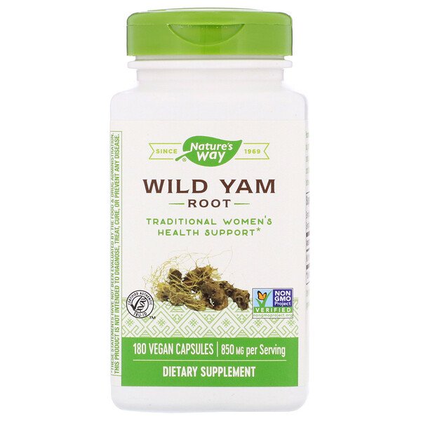 Nature's Way, Wild Yam Root, 850 mg, 180 Vegan Capsules