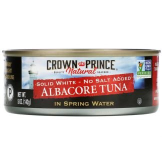 Crown Prince Natural, ビンチョウマグロ 、白身のみ、塩分無添加、水漬け、5 oz (142 g)