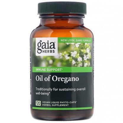 Gaia Herbs, オレガノオイル、120 ベジタリアンに適応した液体植物性カプセル