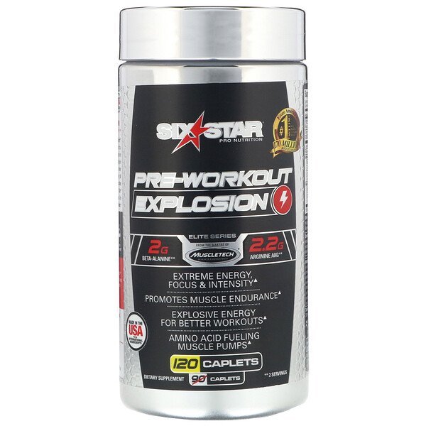 Six Star, Pre-Workout Explosion, 120 Caplets