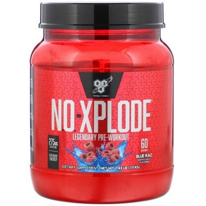 BSN, N.O.Xplode、プレワークアウトイグナイター、Blue Raz（ブルーラズ）、1.11kg（2.45lbs）