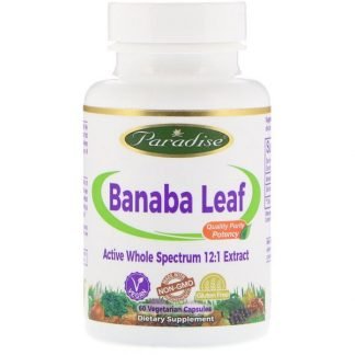 Paradise Herbs, バナバの葉、60ベジカプセル