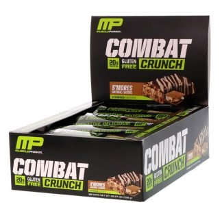 MusclePharm, コンバットクランチ, スモア, 12本, 各2.22オンス (63 g) (Discontinued Item)
