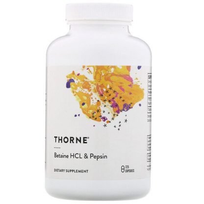 Thorne Research, ベタインHCL＆ペプシン、カプセル225粒