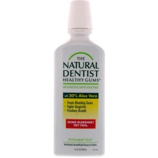 The Natural Dentist, 健康的な歯茎、抗歯肉炎・抗歯垢のマウスウォッシュ、ペパーミントツイスト、16.9 fl oz (500 ml)