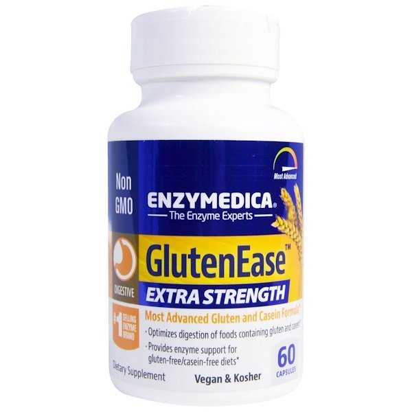 Enzymedica, グルテンイーズ™ 2X DPP-IV 活性配合, 60 カプセル