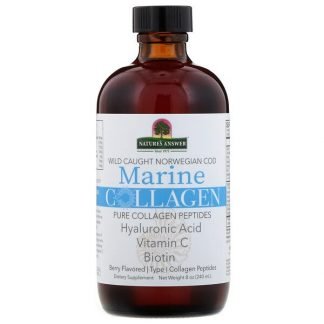 Nature's Answer, マリンコラーゲン、ノルウェー産天然タラ、ベリー風味、240 ml（8 oz）