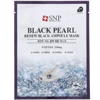 SNP, ブラックパールリニューブラックアンプルマスク、1枚、各25 ml（0.84 fl oz）