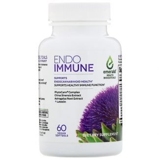 Emerald Health Bioceuticals, エンドイミューン、ビーガンソフトジェル60粒