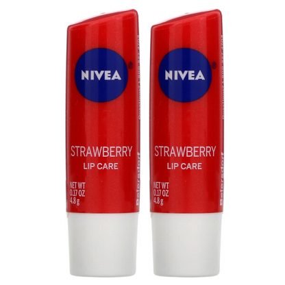 Nivea, Lip Care, Strawberry, 2 Pack, 0.17 oz (4.8 g) Each