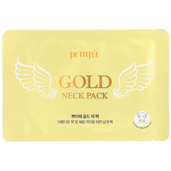 Petitfee, Gold Neck Pack, 5 Sheets, 10 g Each