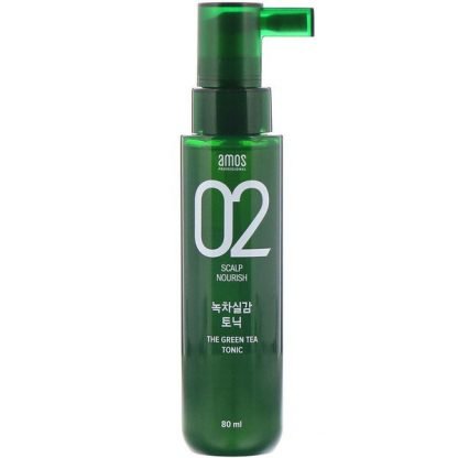 Amos Professional, 02スカルプノーリッシュ、グリーンティートニック、80 ml