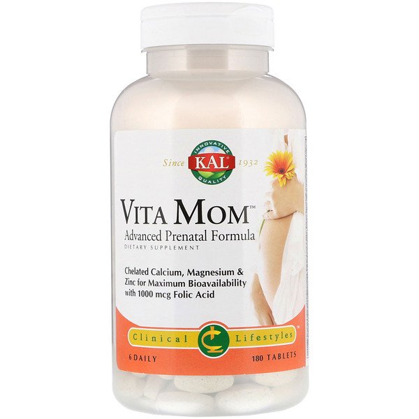 KAL, Vita Mom, Advanced Prenatal Formula, 180 Tablets