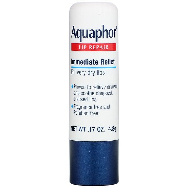 Aquaphor, リップリペア、スティック、即効性、無香料、1本、4.8 g(17 oz)
