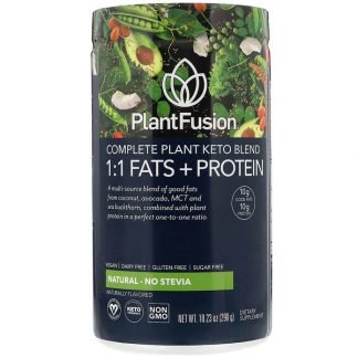 PlantFusion, コンプリート植物ケトブレンド、1：1脂肪分＋タンパク質、天然（ステビア不使用）、290g