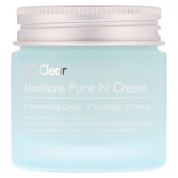 The Plant Base, AC Clear(ACクリア)、モイスチャーピュアNクリーム、55 ml(1.85 fl oz)
