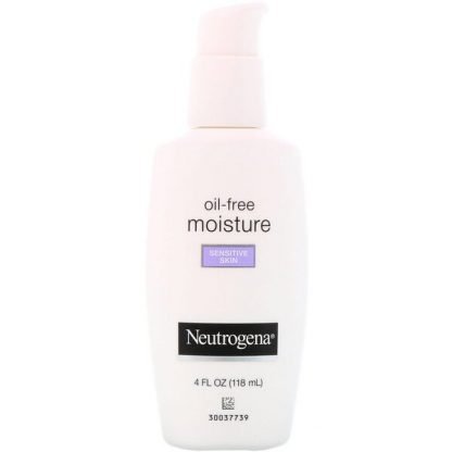 Neutrogena, オイルフリーモイスチャー、ウルトラジェントルフェイシャルモイスチャライザー、敏感肌用、4液量オンス (118 ml)