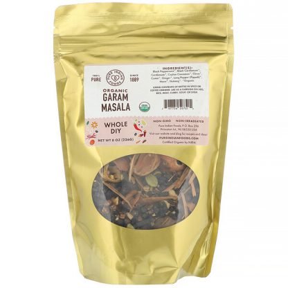 Pure Indian Foods, 有機ガラムマサラ、ホールDIY、8oz（226g）