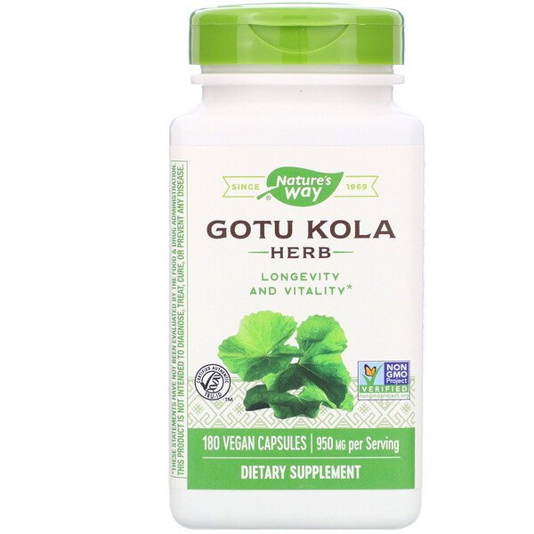 Nature's Way, Gotu Kola Herb, 950 mg, 180 Vegan Capsules