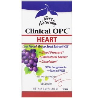 EuroPharma, Terry Naturally, Clinical OPC, Heart, 60 Capsules