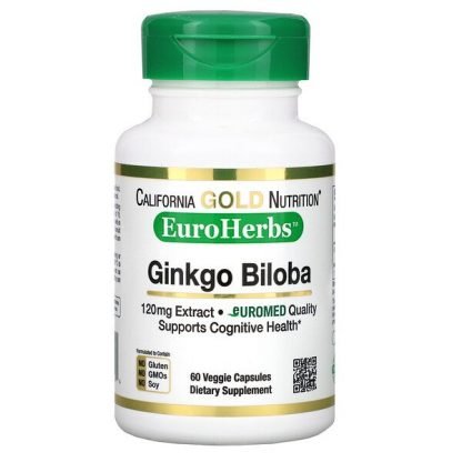 California Gold Nutrition, ユーロハーブ・イチョウExtract、120mg、VC EM、60ct