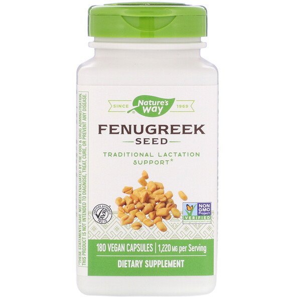Nature's Way, Fenugreek Seed, 1,220 mg, 180 Vegan Capsules