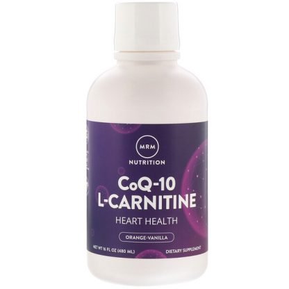 MRM, 栄養素, CoQ-10 L-カルニチン, オレンジバニラ, 480 ml（16 fl oz）