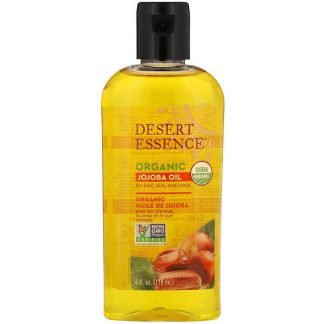 Desert Essence, Organic Jojoba Oil for Hair, Skin and  Scalp, 4 fl oz (118 ml)