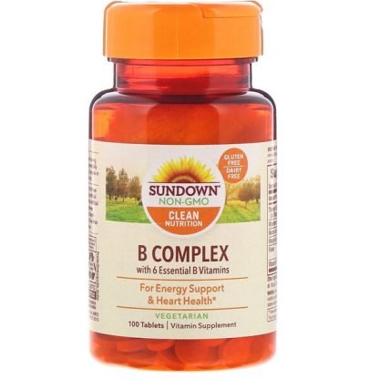 Sundown Naturals, B-コンプレックス、タブレット100錠