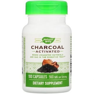Nature's Way, Charcoal, Activated, 560 mg, 100 Capsules