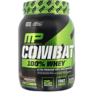 MusclePharm, コンバット100%ホエイ, チョコレートミルク, 32オンス (907 g)