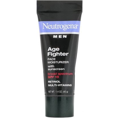 Neutrogena, 男性用、エイジファイター・フェイスモイスチャライザー　　日焼け止め効果、 SPF 15、 1.4 オンス (40 g)